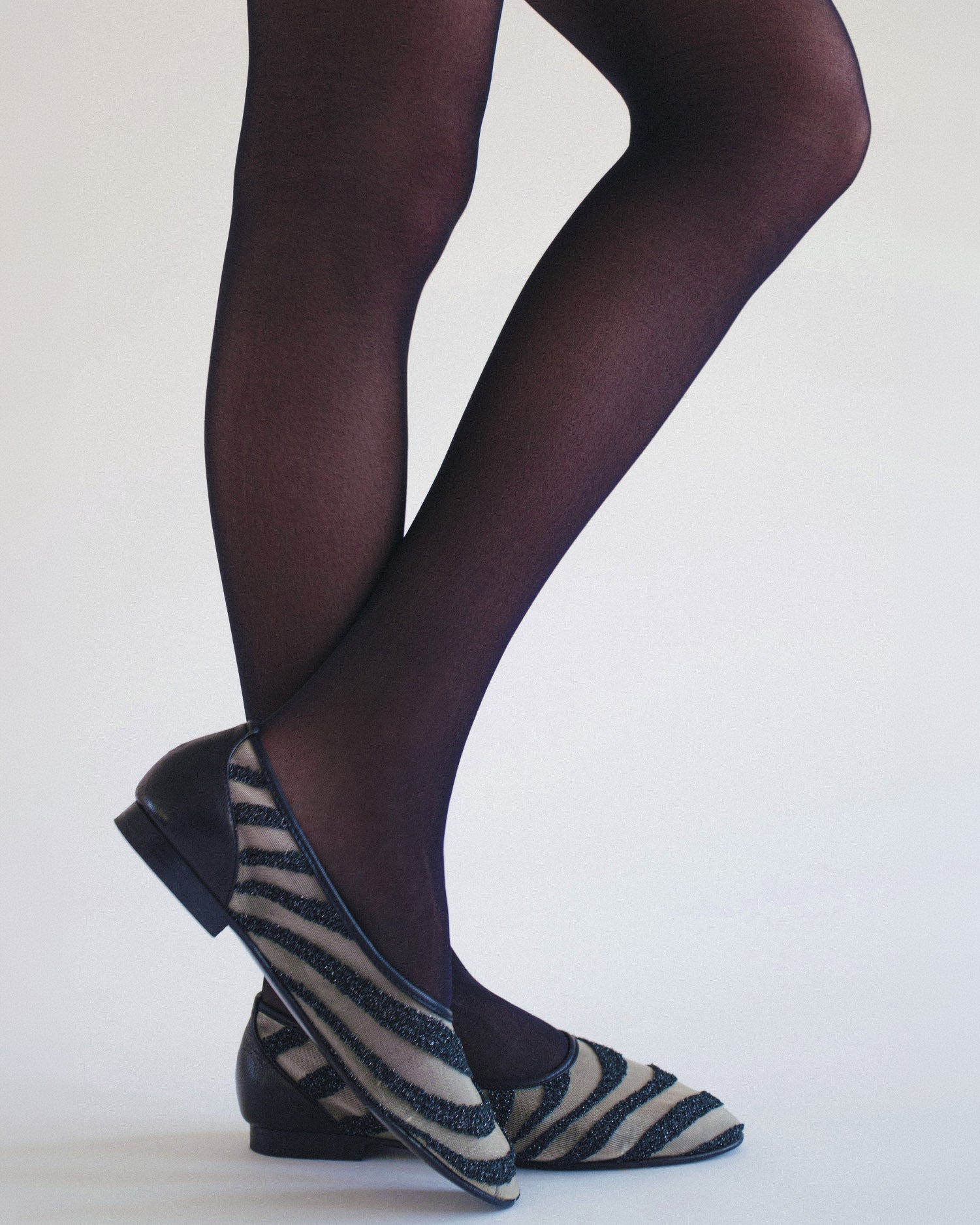 Mesh Ballerina Zebra Embroidery - HOUSE OF ATANA