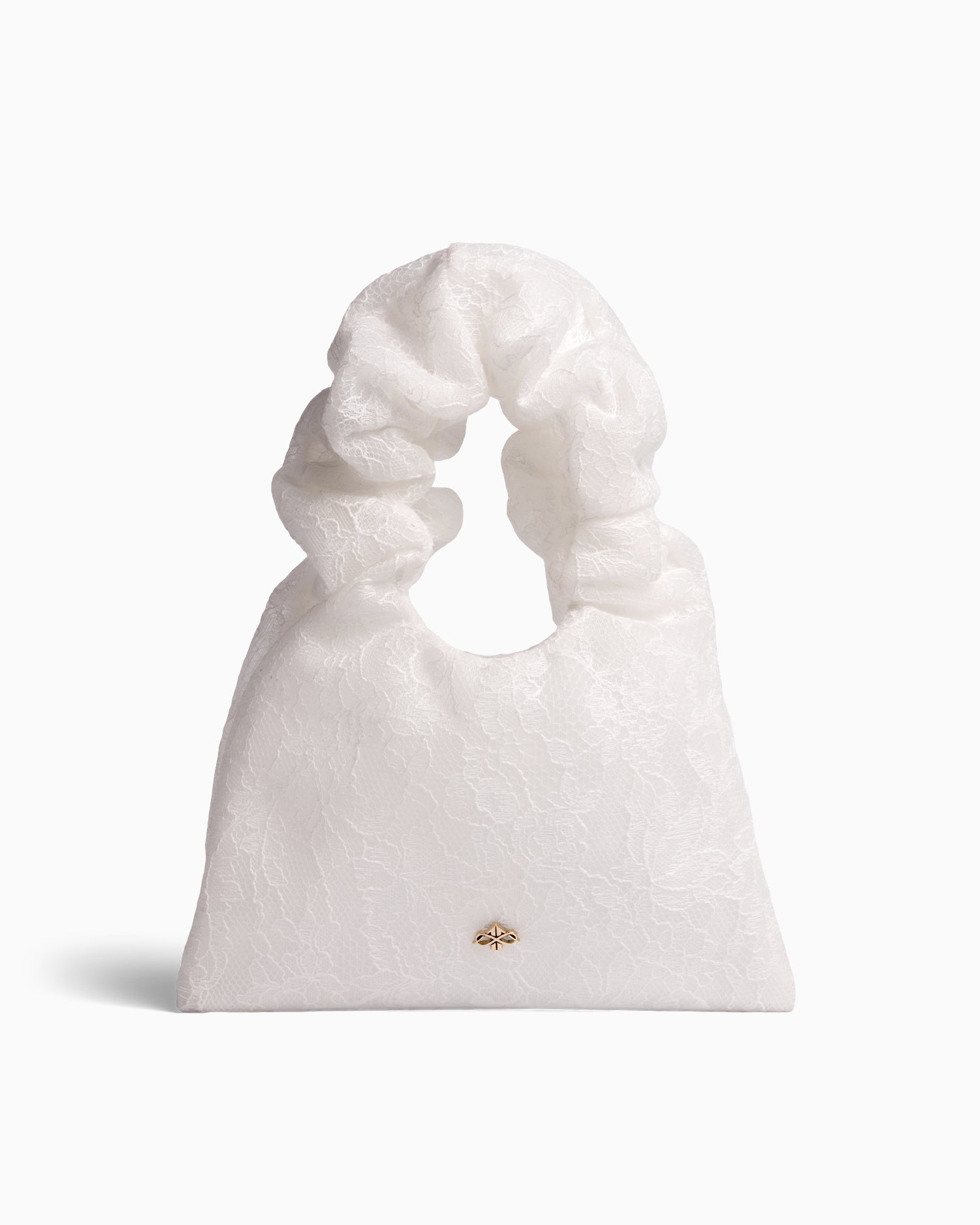 HOUSE OF ATANA Mini Rouche Bag White Lace