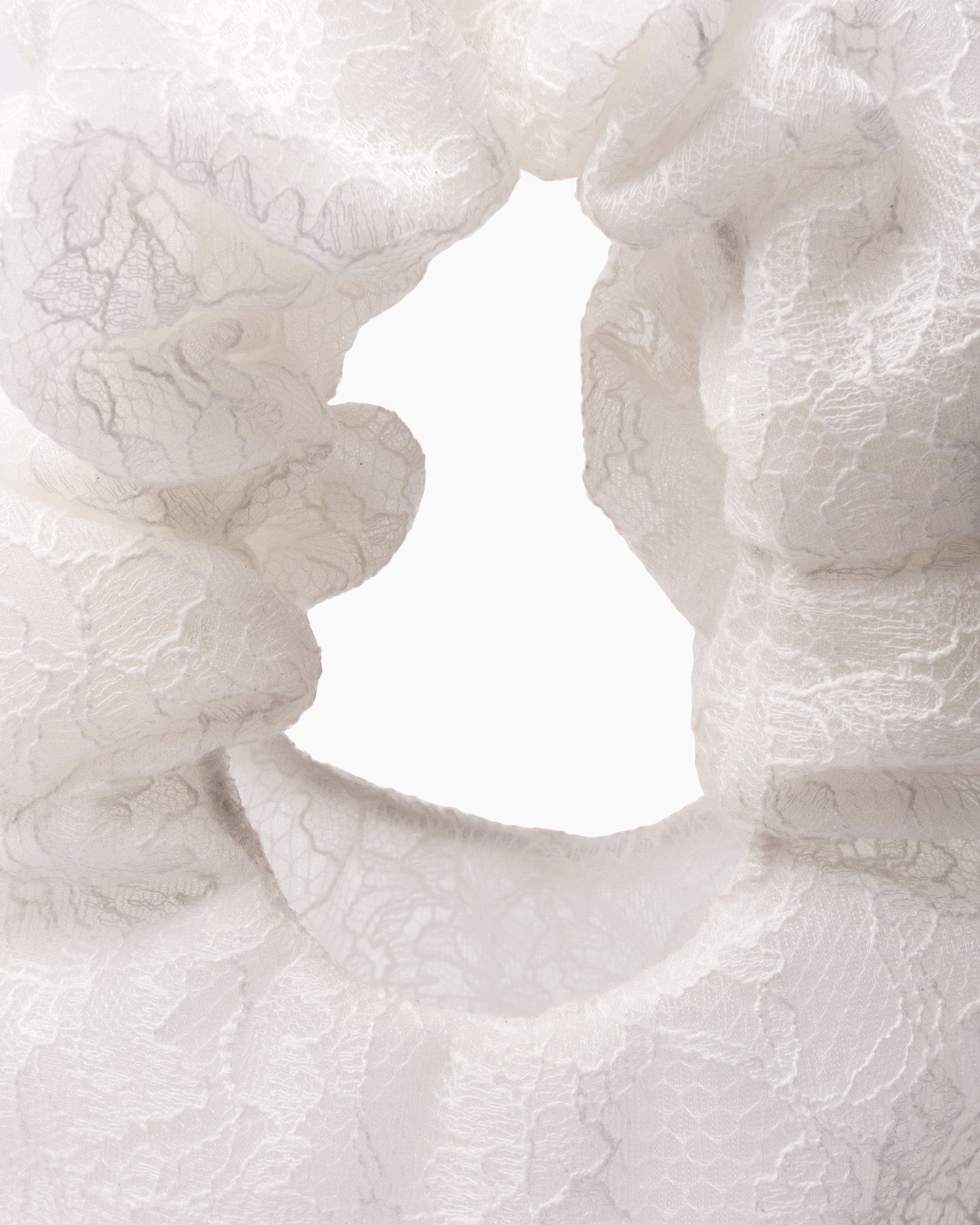 HOUSE OF ATANA Mini Rouche Bag White Lace
