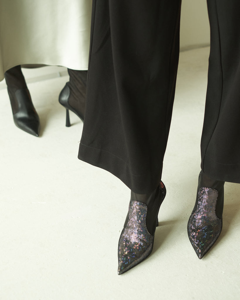 Anna Boot 95 Disco Suede Black - HOUSE OF ATANA