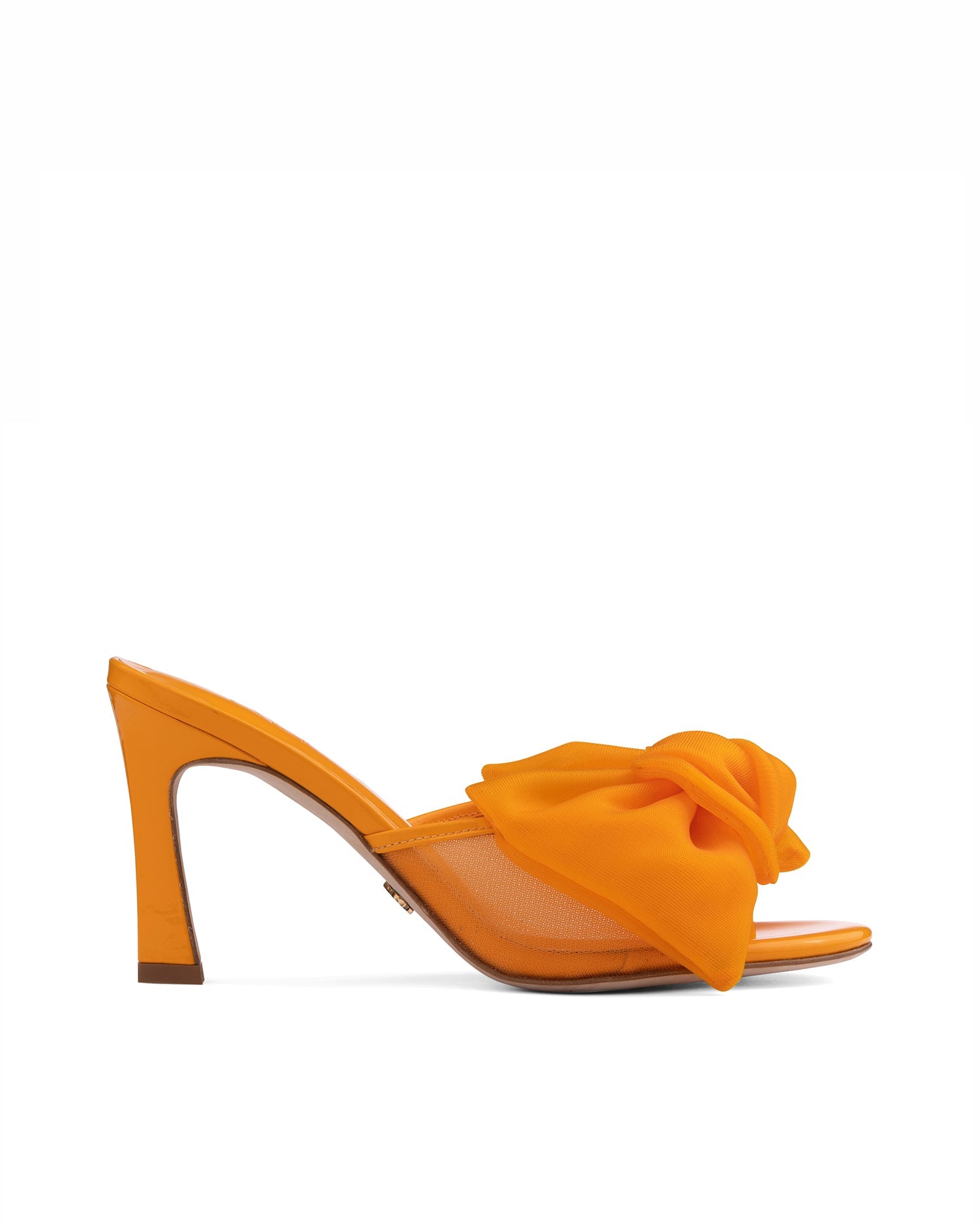 Bow Mule 85 Orange Patent - HOUSE OF ATANA