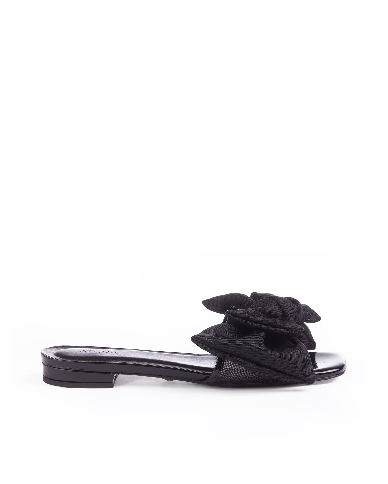 Bow Slide Black Patent - HOUSE OF ATANA