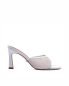 Crochet Mule 85 White Patent - HOUSE OF ATANA