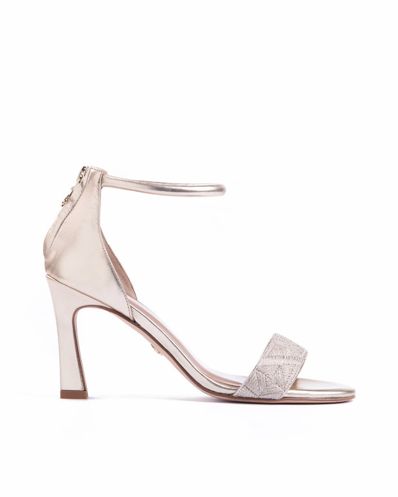 Fibre Sandal 85 Silver Metallic - HOUSE OF ATANA