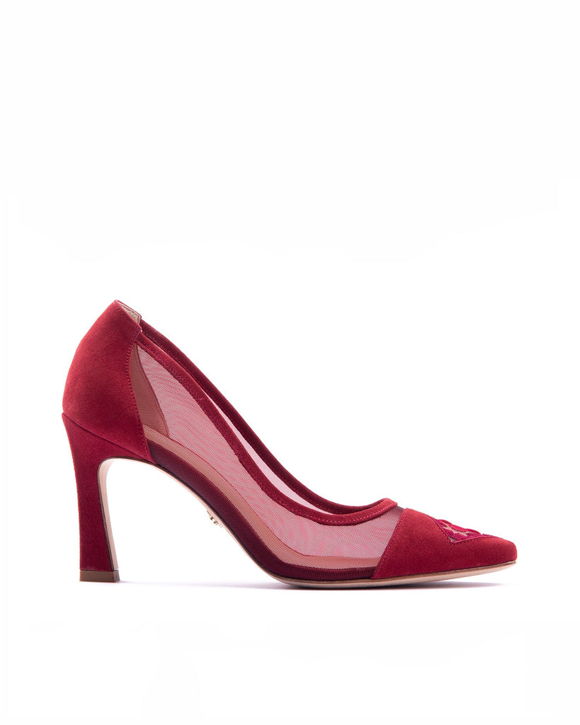 Fiorellini Pump Mesh 85 Dark Red - HOUSE OF ATANA