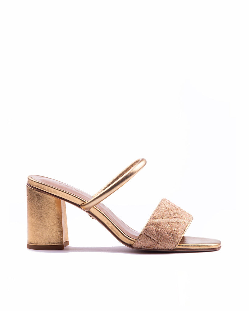 Full Fibre Mule 75 Gold - HOUSE OF ATANA