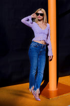 Mesh Slingback 95 Violet - HOUSE OF ATANA