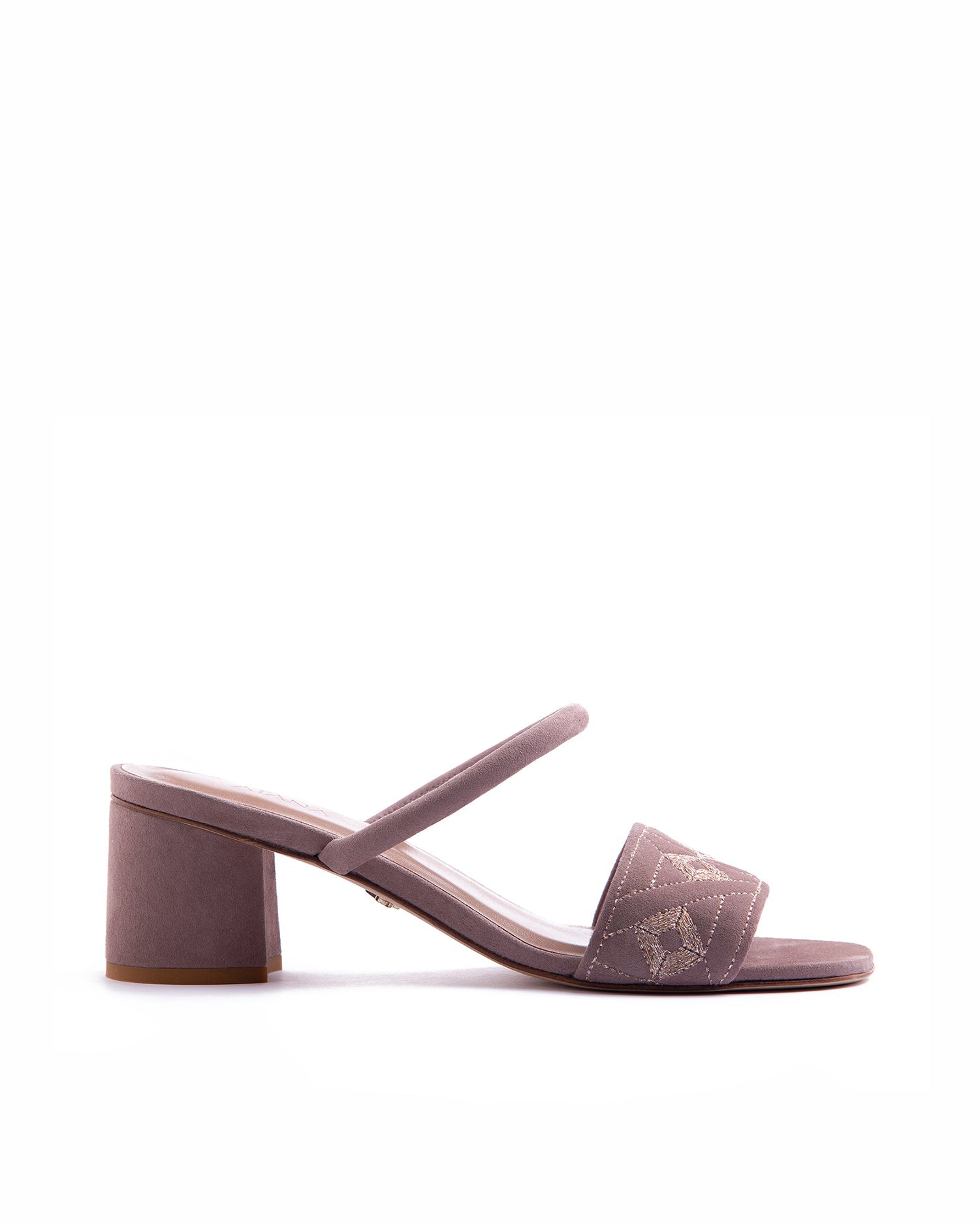 Quilted Diamond Mule 55 Grey - HOUSE OF ATANA