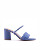 Quilted Diamond Mule 75 Steel Blue - HOUSE OF ATANA