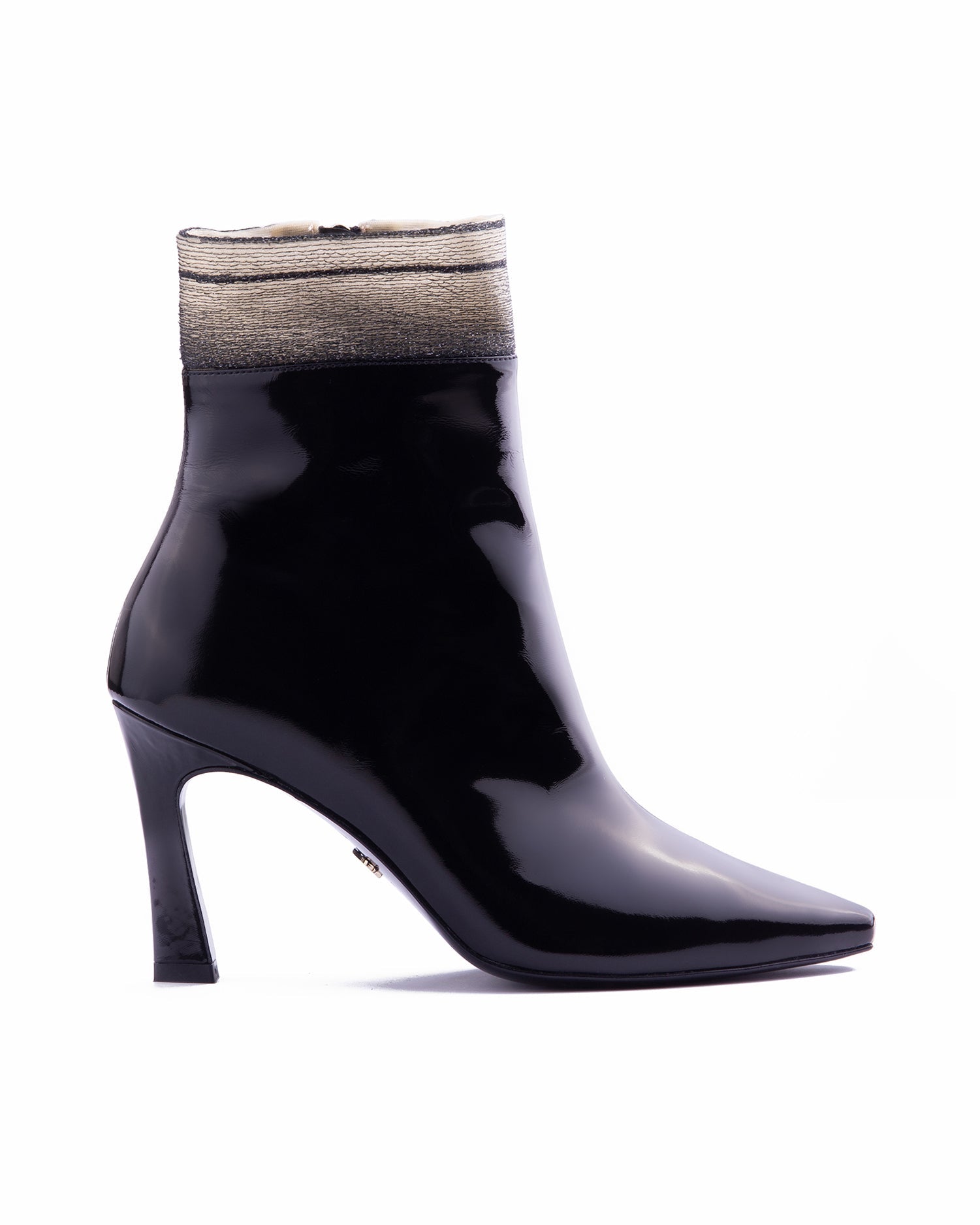 Sock Boot 85 Black Patent - HOUSE OF ATANA