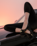 Diamond Ballerina Black Suede