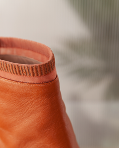 Embroidered Sock Boot 55 Sienna Leather