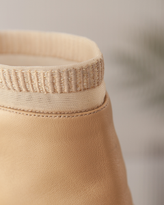 Embroidered Sock Boot 55 Wheat Leather
