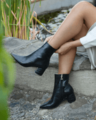 Croc Heel Boot 55 Black - HOUSE OF ATANA