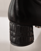 Croc Heel Boot 55 Black - HOUSE OF ATANA