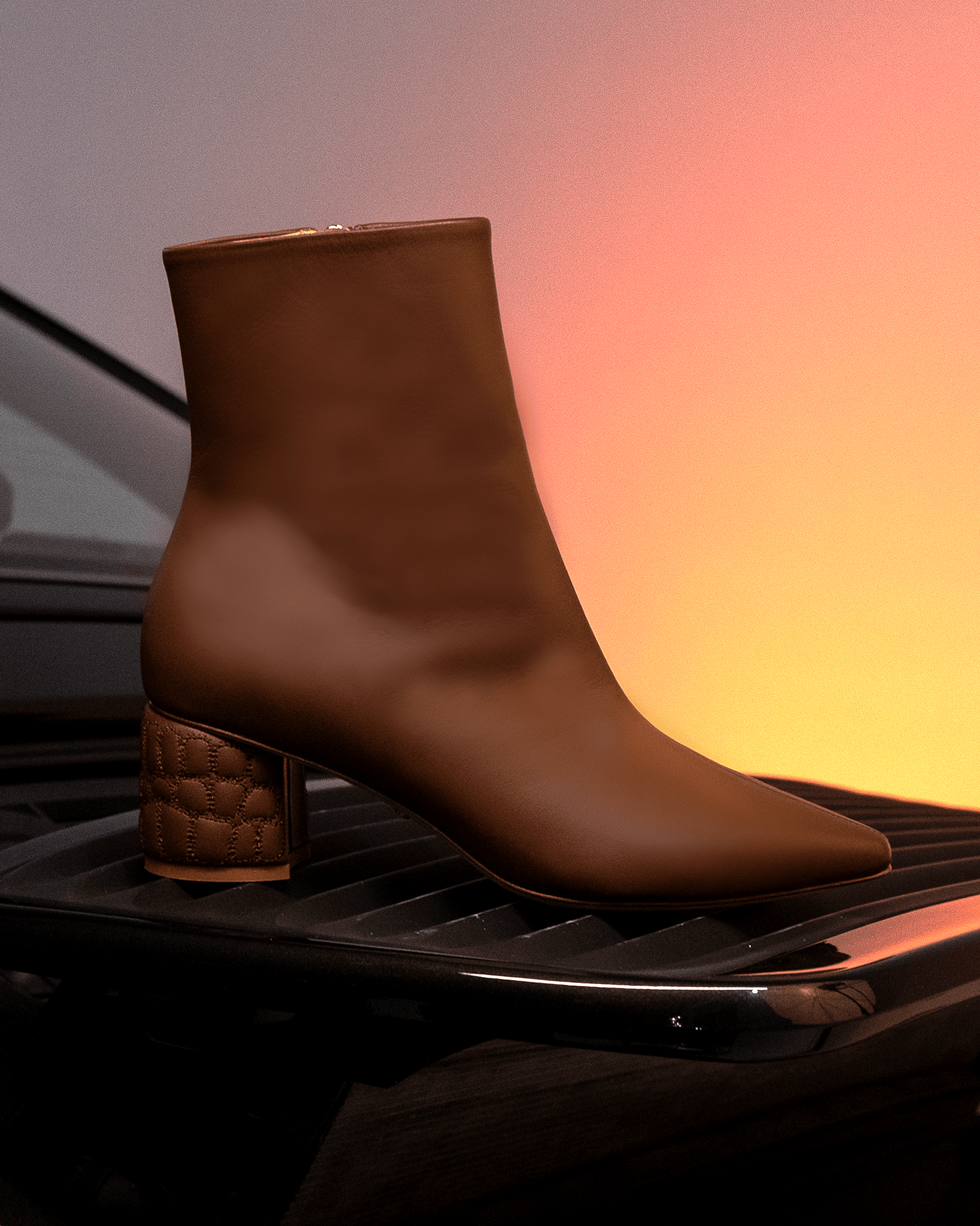 Croc Heel Boot 55 Saddle Brown - HOUSE OF ATANA