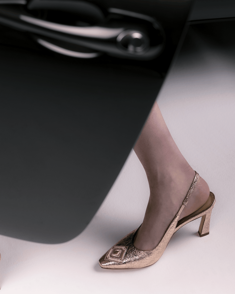 Diamond Slingback 85 Molten Gold - HOUSE OF ATANA