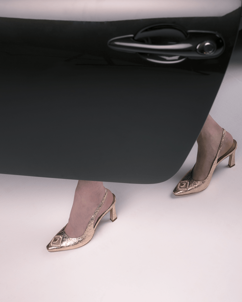 Diamond Slingback 85 Molten Gold - HOUSE OF ATANA