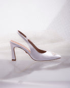 Diamond Slingback 85 White Patent - HOUSE OF ATANA
