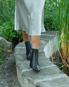 Embroidered Sock Boot 55 Black - HOUSE OF ATANA