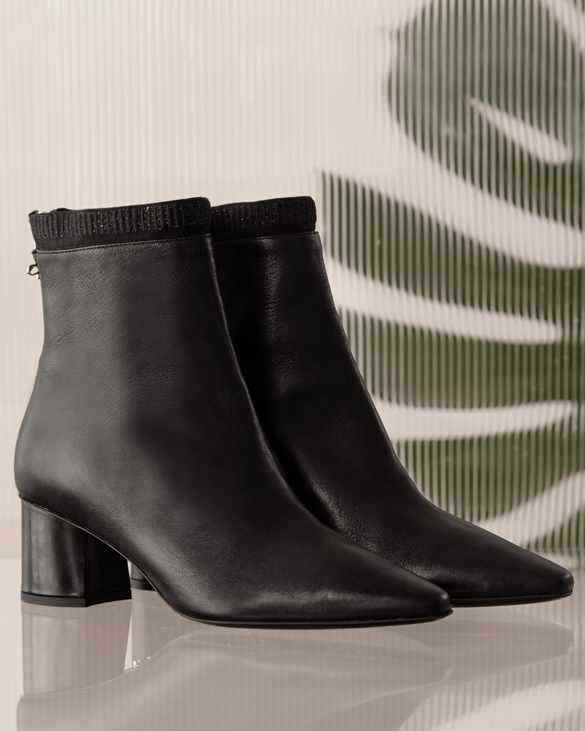 Embroidered Sock Boot 55 Black - HOUSE OF ATANA