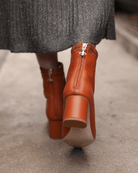 Embroidered Sock Boot 55 Sienna Leather - HOUSE OF ATANA