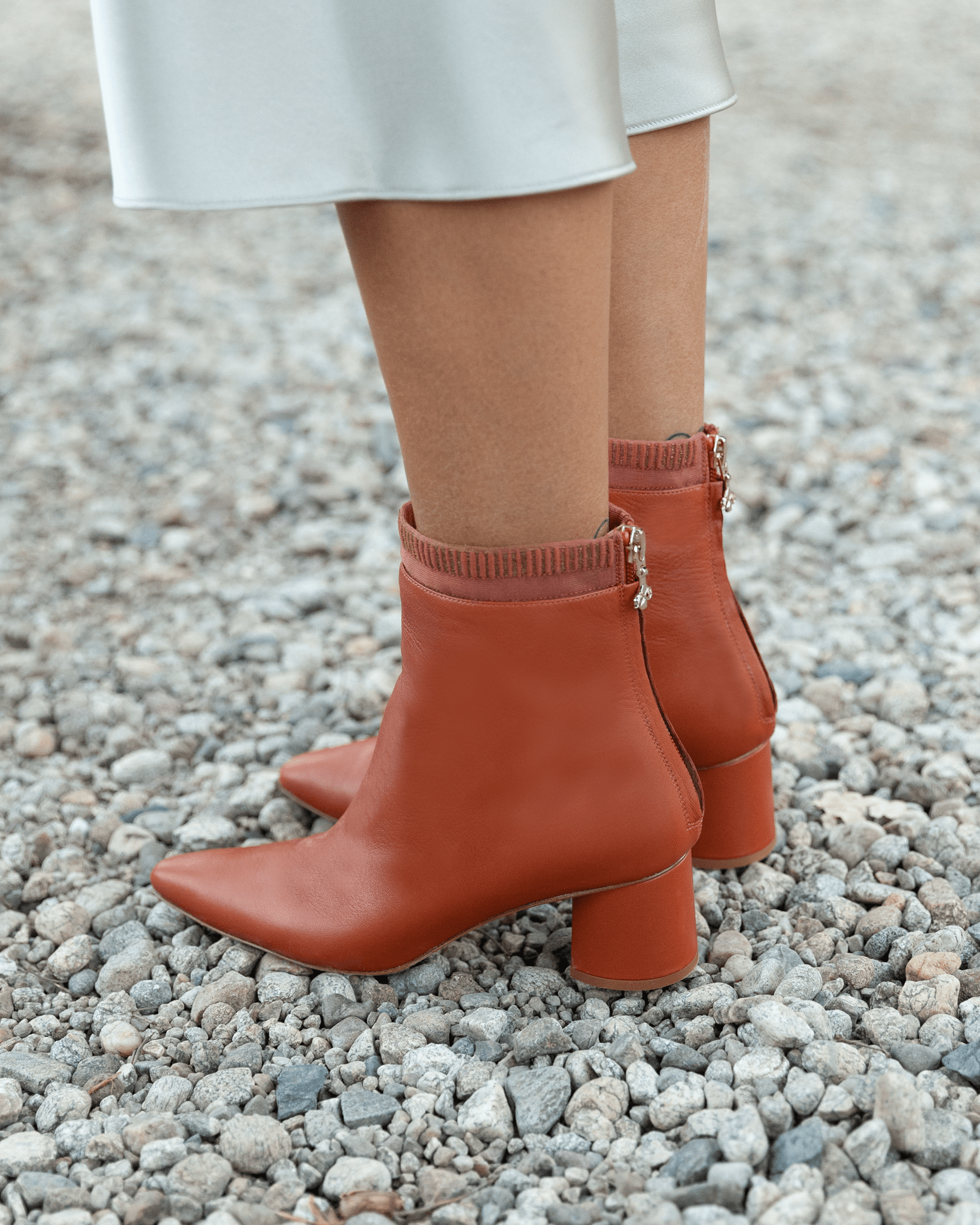 Embroidered Sock Boot 55 Sienna Leather - HOUSE OF ATANA
