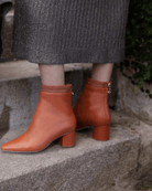 Embroidered Sock Boot 55 Sienna Leather - HOUSE OF ATANA