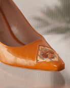 Fiorellini Pump in Semi - Patent Leather 85 Peru Brown - HOUSE OF ATANA