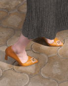 Fiorellini Pump in Semi - Patent Leather 85 Peru Brown - HOUSE OF ATANA