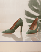 Fiorellini Pump in Semi - Patent Leather 85 Sea Green - HOUSE OF ATANA