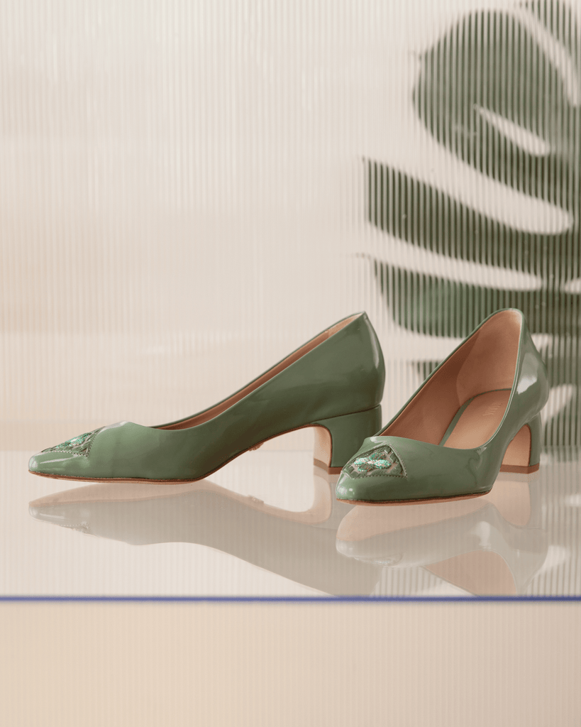 Fiorellini Pump Leather 45 Sea Green - HOUSE OF ATANA