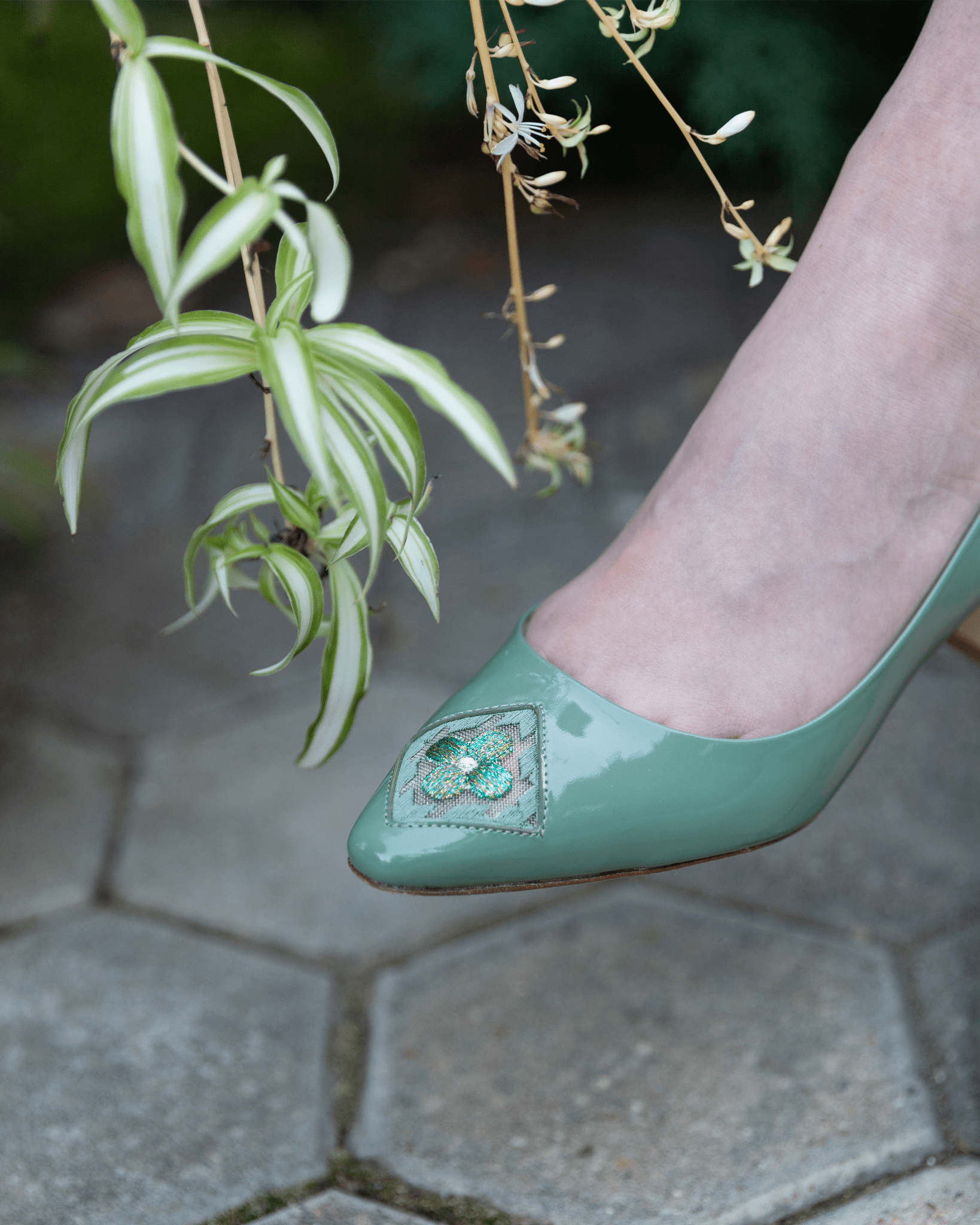 Fiorellini Pump Leather 45 Sea Green - HOUSE OF ATANA