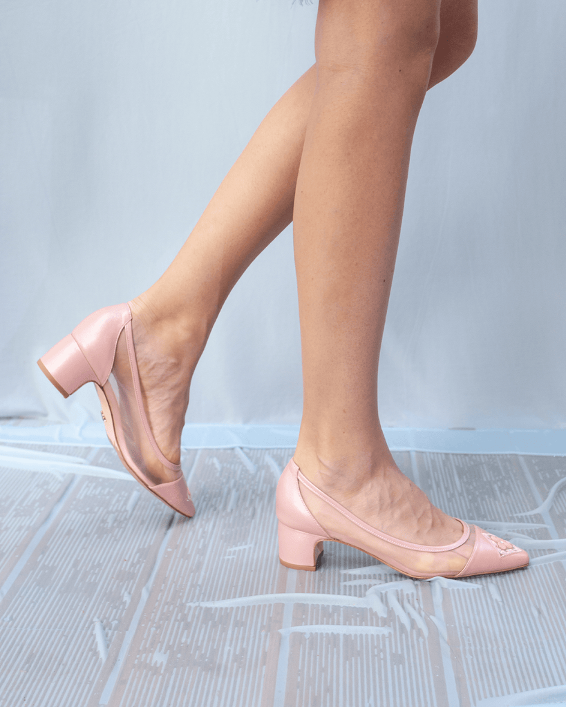 Fiorellini Pump Mesh 45 Misty Rose - HOUSE OF ATANA