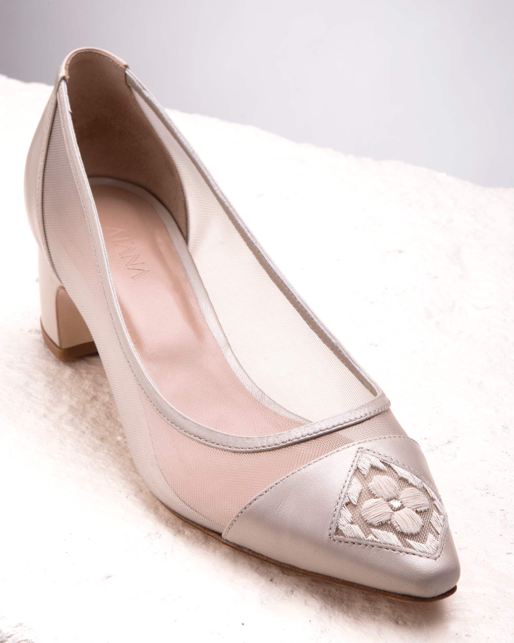 Fiorellini Pump Mesh 45 White Smoke - HOUSE OF ATANA