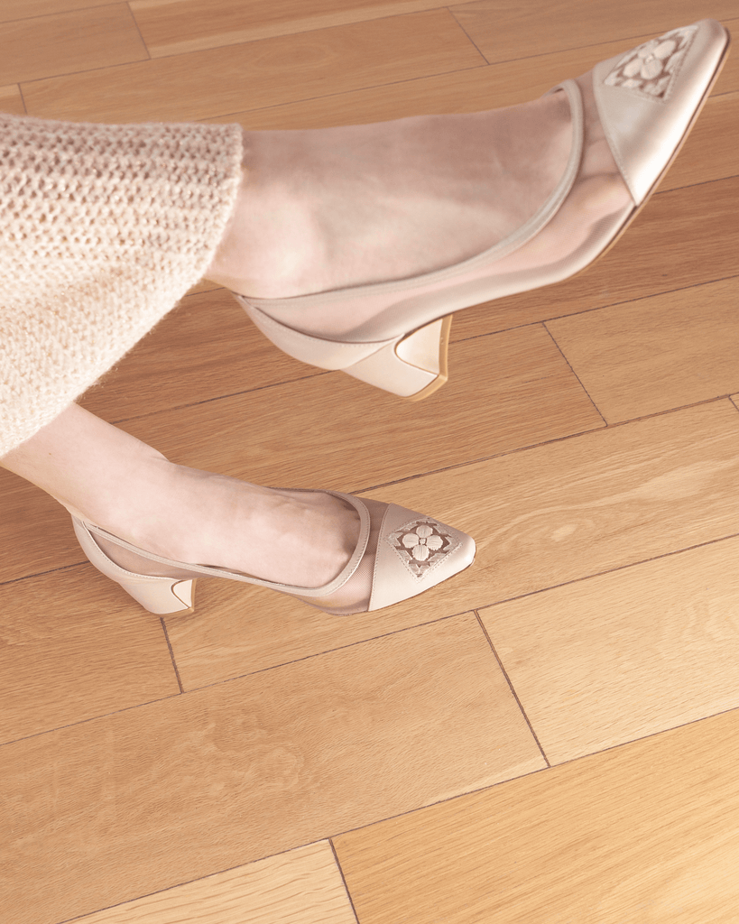 Fiorellini Pump Mesh 45 White Smoke - HOUSE OF ATANA