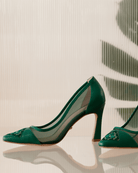 Fiorellini Pump Mesh 85 Dark Green - HOUSE OF ATANA