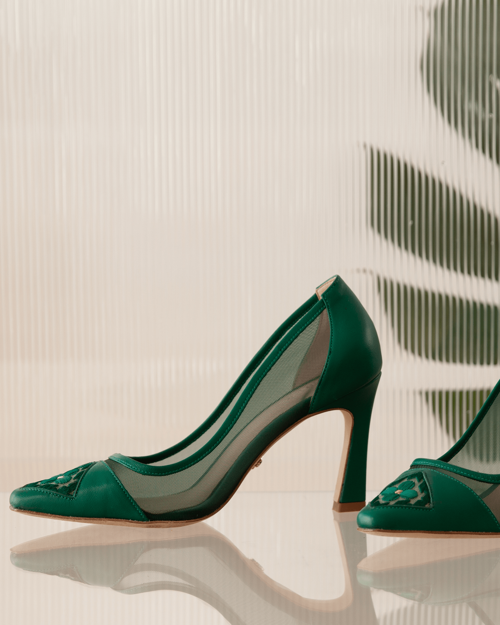 Fiorellini Pump Mesh 85 Dark Green - HOUSE OF ATANA