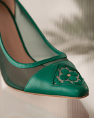 Fiorellini Pump Mesh 85 Dark Green - HOUSE OF ATANA