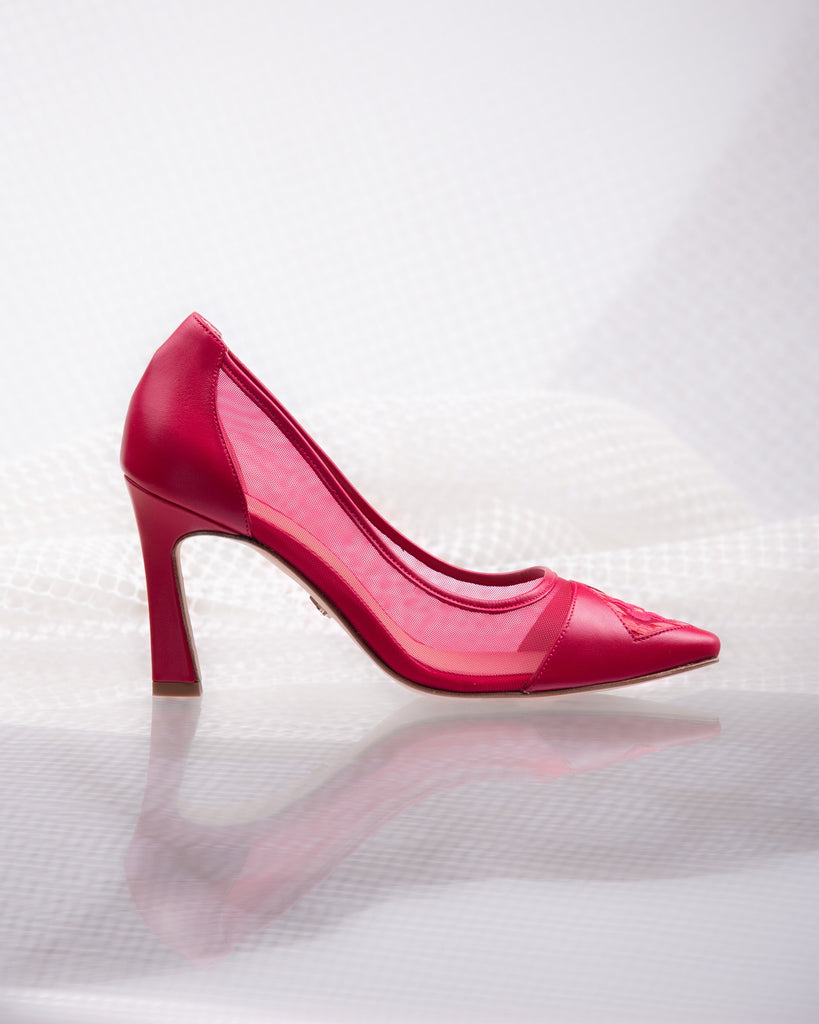 Fiorellini Pump Mesh 85 Deep Pink - HOUSE OF ATANA