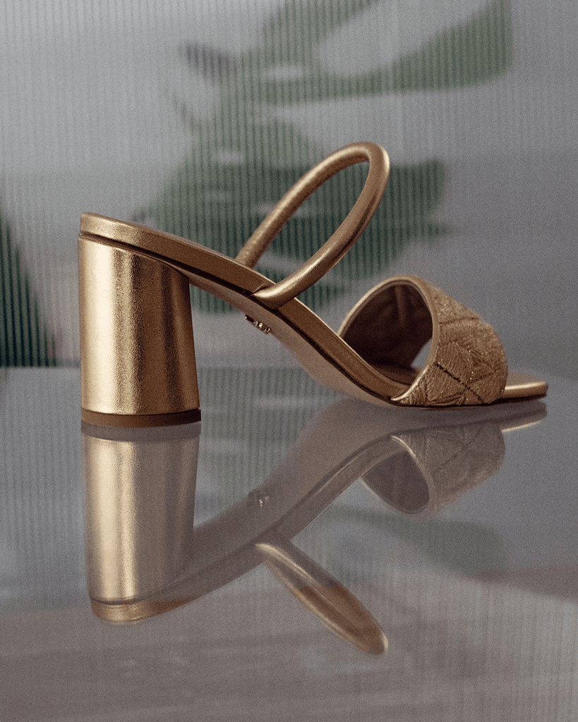 Full Fibre Mule 75 Gold - HOUSE OF ATANA