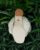 Full Fibre Mule 75 Silver Metallic - HOUSE OF ATANA