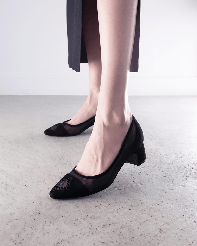 Pearls Pump 45 Black - HOUSE OF ATANA