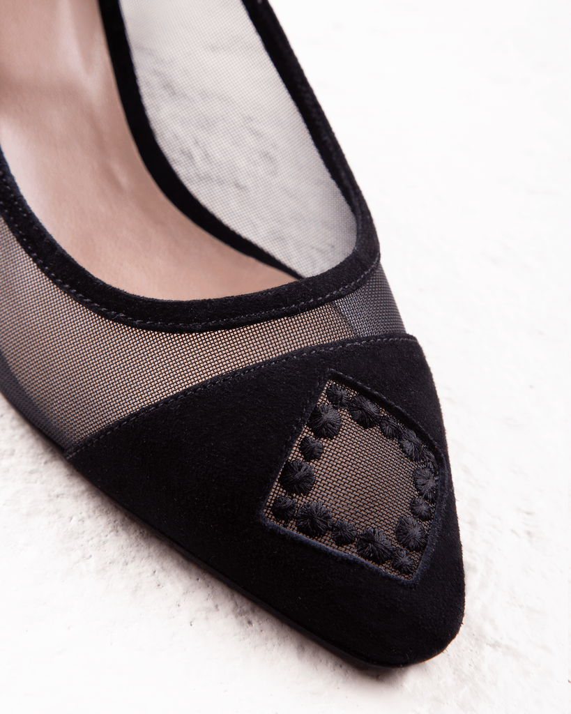 Pearls Pump 45 Black - HOUSE OF ATANA