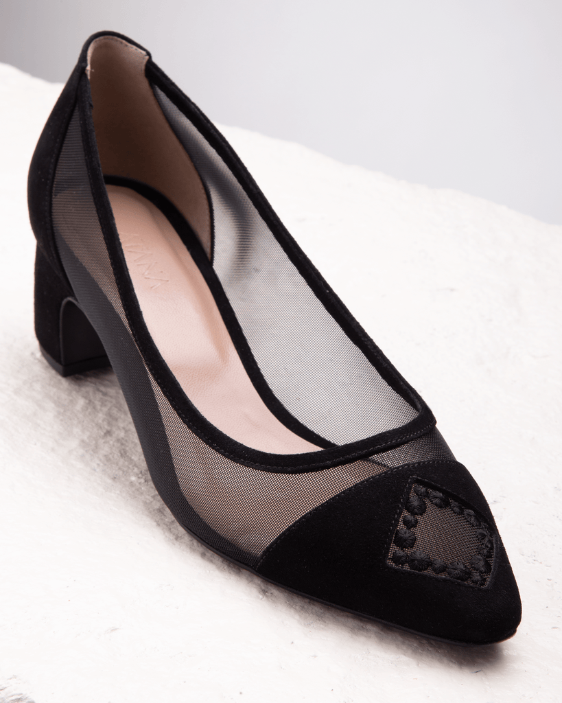Pearls Pump 45 Black - HOUSE OF ATANA