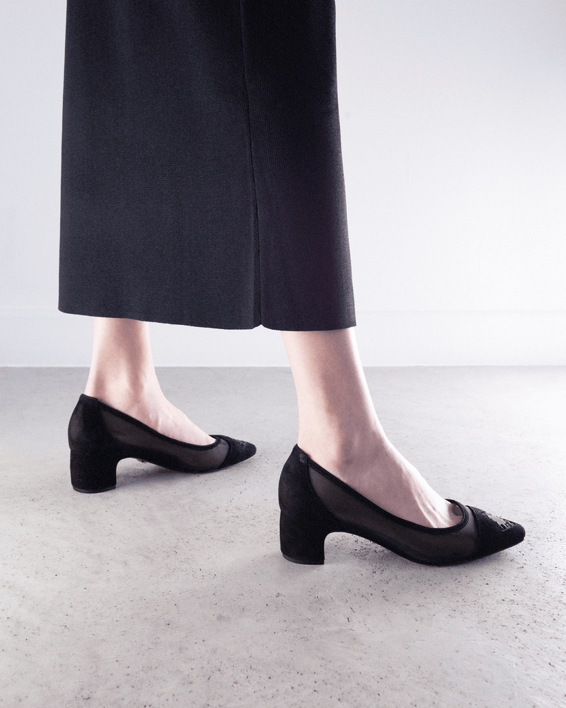 Pearls Pump 45 Black - HOUSE OF ATANA