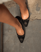 Pearls Pump Mesh 85 Black - HOUSE OF ATANA