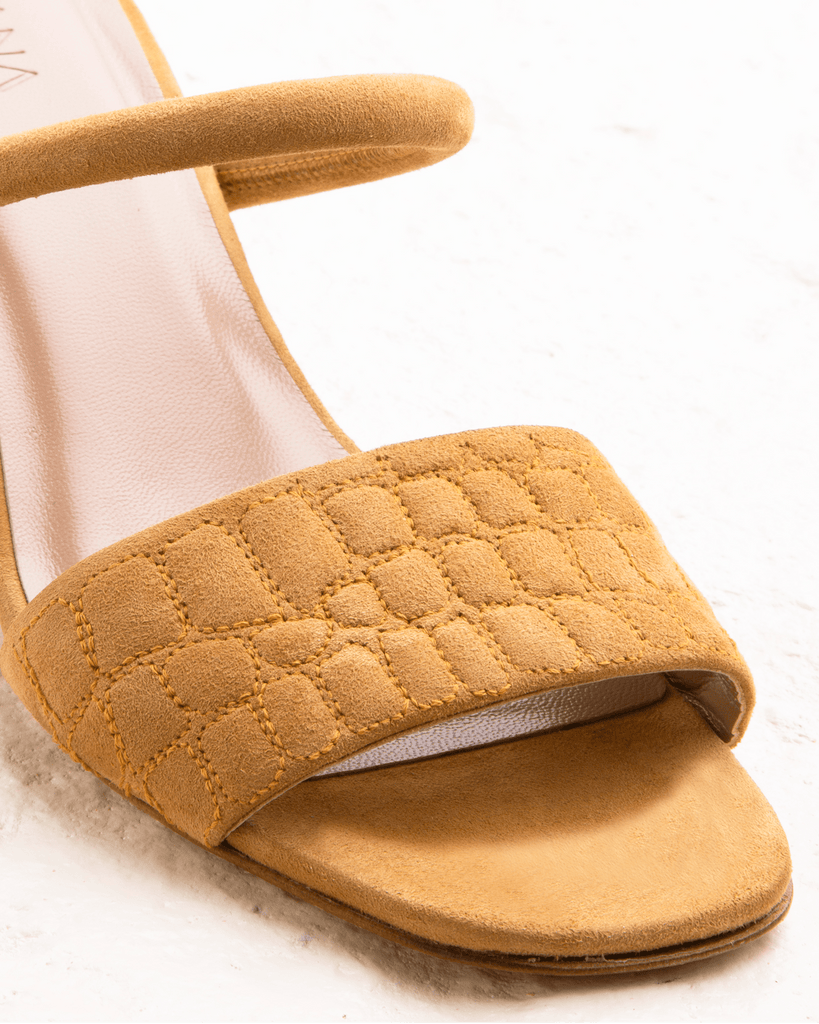 Quilted Croc Mule 55 Golden Rod - HOUSE OF ATANA