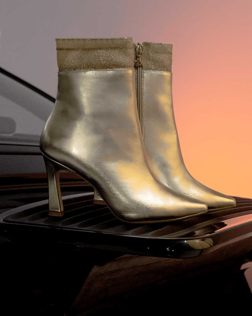 Sock Boot 85 Silver Metallic - HOUSE OF ATANA